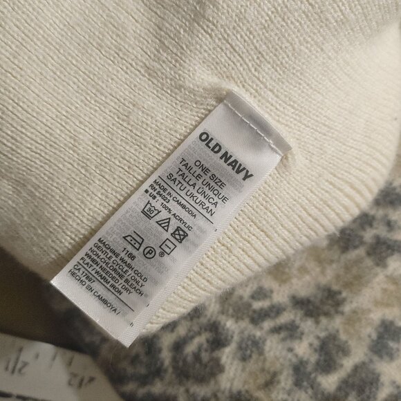 V Fraas Beige Animal Print Scarf Germany Cashmink Fringe 52 by 11 Knit Hat Bonus - Picture 9 of 10